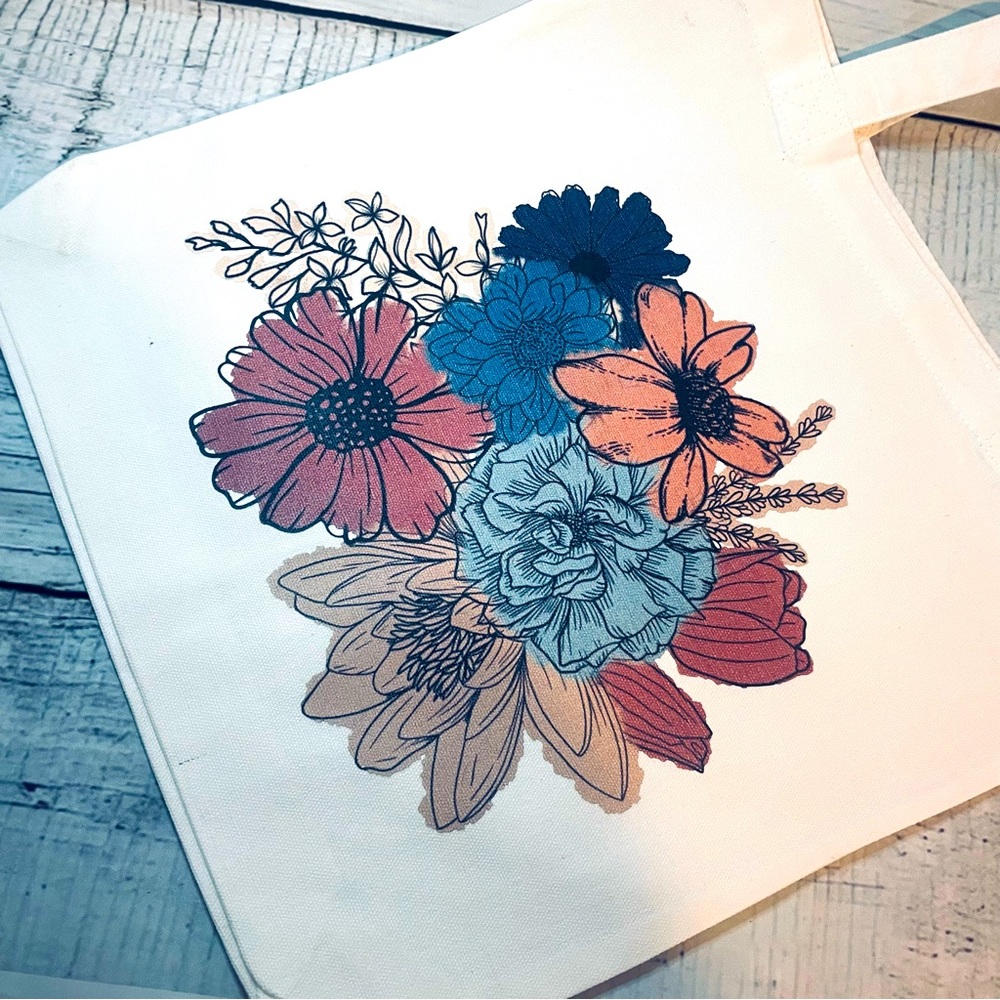 Flower tote bag